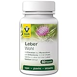 Raab Vitalfood Leberwohl Nahrungsergänzungsmittel mit Pflanzenextrakten und Cholin vegan glutenfrei laktosefrei, Beige, 60 Stück, 33 g