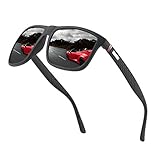 Polarisierte Sonnenbrille Herren/Damen ; Vintage/Klassisch/Elegant Brillengestell; HD-Pilotobjektive; Golf/Fahren/Angeln/Reisebrille/Outdoor-Sportarten Mode Sonnenbrille (【A1】Schwarz)