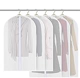 Mopoin [6 Stück] Kleidersack 120 x 60 cm + 100 x 60 cm Kleidersäcke, Hochwertiger Anzugsack / Kleiderhülle aus atmungsaktivem Material - Erstklassiger Schutz Aufbewahrung für Anzüg