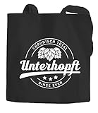 Jutebeutel Chronisch Total Unterhopft since ever Bier Hopfen feiern Baumwolltasche Stoffbeutel Tragetasche Stofftasche Moonworks® schwarz 2 lange Henk