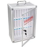 Arbeitszimmer Schlüsselkästen Handy-Aufbewahrungsbox Schul-Handy Safe Personal Handy-Aufbewahrung Ladeschrank Wand-Schließfach (Color : Silver, Size : 48)