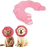 huihuijia Halskrause Katzen Hundekragen Katzenwunden-Kopfschutzkegel Haustierschutzhalsband Hunde-Anti-Biss-Halsband Elisabethanisches Halsband für Hunde pink,23