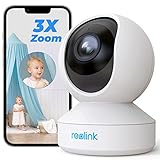 Reolink 5MP PTZ Überwachungskamera WLAN Kamera Innen, 355°/50° Schwenkbare WiFi IP Kamera Indoor mit 3X Optischem Zoom, 2,4/5,0 GHz WiFi, Pan Tilt, 2-Wege-Audio, E1 Z