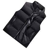 Daunenweste Herren Ärmellos Lässige Outdoor Weste Leicht Übergangsjacke Steppweste Männer Modisch Baumwolle Thermoweste Herren Herbst Winter Warm Weste Freizeitweste Winterweste Wärme Outdoor Jack