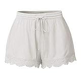 POTOU Hosen Damen 7 8 Hosen Damen Sommer Hosenanzug Damen Elegant 2 Teiler Damen Cargohosen Sommerhose Damen Kurz Jogginghose D