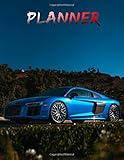 Blue AUDI R8 Quarterly Planner for Men: Awesome Planner 120 pages 8.5x11',perfect for men, women, boys and girls and for any car lovers enthusiast, unique holiday g
