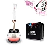 Mksutary Make-up Pinsel Reiniger Trockner, Elektrischer Make Up Pinselreiniger Set, Automatischer Pinsel Reinigungswerkzeuge, 10 Sekunden Waschen Und Trocknen, Geschenk für F