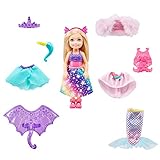 Barbie GTF40 - Dreamtopia Chelsea Meerjungfrau-Puppe Ankleideset mit 12 modischen Teilen, Geschenk für Kinder von 3 bis 7 J