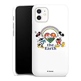 DeinDesign Premium Case kompatibel mit Apple iPhone 12 Mini Smartphone Handyhülle Hülle matt Mickey & Minnie Mouse Erde Lieb