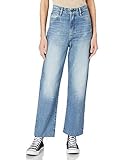 G-STAR RAW Womens Tedie Ultra High Waist Straight Ripped Ankle Jeans, Sun Faded Ice Fog Destroyed B767-C275, 28W / 28L