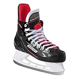 BAUER Kinder Eishockey Schlittschuhe NSX Junior, Schwarz-Rot, L (37.5)