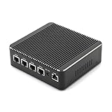 HUNSN Firewall, Mikrotik, Pfsense, VPN, Network Appliance, Router PC, Intel Pentium N4200, RS35, AES-NI/4 Intel I211 LAN/4 USB2.0/2 USB3.0/COM/HDMI/Fanless, (4G RAM/32G SSD)