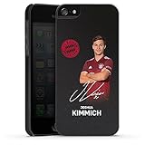 DeinDesign Premium Case kompatibel mit Apple iPhone SE (2016-2019) Smartphone Handyhülle Hülle glänzend FC Bayern München Kimmich Offizielles Lizenzproduk