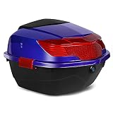 QQXY Topcase Motorrad,Universal Scooter Tour Heckbox,Hard Trunk Top Case Für Roller,Motorrad Oder Quad,Helmkoffer Motorradkoffer (Color : Blue, Size : 42x40x30cm)