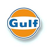 BLOUR Persönlichkeit Gulf Logo Autoaufkleber Motorrad Aufkleber Wasserdichter Sonnenschutz PVC 13cm x 12