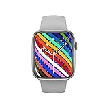 Smart Watch W7 IWO 14 Pro Max Serie 7 Smartwatch für Männer Frauen Sport 45 mm Fitness Tracker PK DT100 PRO Max W37 Pro iwo 13 (Silber)