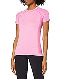 Amazon-Marke: AURIQUE Damen Nahtloses Sport T-Shirt, Pink (Pink Marl), 40, Label:L