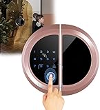 Tiyabdl Fingerabdruck-Smart Glass Türschloss, Touchscreen Smart Lock DIY Schnell Einfach Montage Smart-Locks Home Security Digital Für Glastür (Color : Pink)