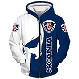 MAUXpIAO Hoodies,Jacken,T-Shirt Sca-Nia Punisher 3D Voll Drucken Dünn Herren & Damen Beiläufig Polyester Sweatshirt Sport / B1 / XXXXL
