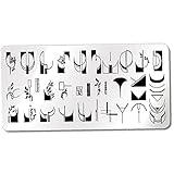 Casiler Französische Linie Nagel Stamping Platten Abstrakte Frauen Gesicht Schlange Muster Nail Art Stempel Schablone Druckwerkzeug