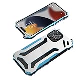 iPhone 13 Schutzhülle aus Aluminiumlegierung, alle Metall-Handyhüllen, Fallschutz, Handyschale (iPhone 13 Pro, blau)