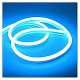 DZHT 6mm Schmales Neonlicht 12V LED-Streifen SMD 2835 120LEDs / M Flexibles Seilrohr Wasserdicht, Verwendet Für DIY Weihnachtsferien Dekoration Lichter (Color : Ice blue)