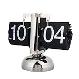 Wihgfcv Kalender Vintage Retro Auto Flip Digital Modern Desk Metal Stand Clock Home DIY.Dekor Kreatives Geschenk Quarzuhr Uhr Einzigartige Moderne Desktop