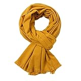 Pashmina Schals und Wraps für Abendkleider Hochzeit Schal Winterschal Groß Schal Wrap für Frauen, gelb, Groß