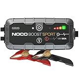 NOCO Boost Sport GB20 500A 12V UltraSafe Starthilfe Powerbank, Tragbare Auto Batterie Booster, Starthilfekabel und Überbrückungskabel für bis zu 4-Liter B