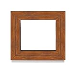 Premium Kunststofffenster Von Komforta - Kellerfenster Weiß/Golden Oak BxH 650 x 400 mm - Garagenfenster/Gartenhaus Fenster BxH 65 x 40 cm 2-fach Verglast - Din Rechts-Funktion Dreh Kipp F