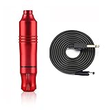 DAGONGREN Professionelle Tattoo Maschinenstift Kit Rotary Tattoo Stift mit Kassettennadeln Make-up Tattoo Machine Set (Color : Red)