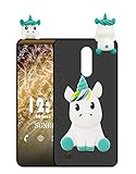 Sunrive Kompatibel mit LG G4c/G4 Mini Hülle Silikon, Handyhülle matt Schutzhülle Etui 3D Case Backcover (W1 Einhorn 1) MEHRWEG+Gratis Universal Eingab