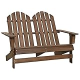 FAMIROSA 2-Sitzer Adirondack-Gartenbank Massivholz Tanne B