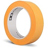 RBMalerbedarf - Goldband | Abklebeband Maler | 30mm x 50m Klebeband Maler - UV beständig - Malerzubehör - Für saubere Kanten beim Streichen - Scharfe Kanten - Für Innen und Auß