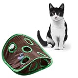 Apofly Cat Interactive Toy, Katzen Spielzeug-Matte Mit 9 Holes Tunnel Spielzeug Cat Activity Spiel-matten Faltbare Trainings Verkratzen Für Haustiere Kätzchen Spielen Traning