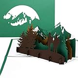 Grußkarte 'Wandern' - 3D Pop Up Karte Wandern und Bergsteigen, Reisegutschein, 3D Geschenkkarte, Geburtstagsk