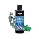 AllgäuQuelle – Saunaaufguss mit 100% BIO-Öle Atemwohl Eukalyptus Minze Salbei Cajeput (100ml). Natürlicher Sauna-aufguss m. ätherische Sauna-Öle im Aufguss-Mittel. Saunaöl naturrein Bio-S