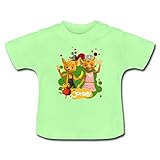 Spreadshirt JoNaLu Jo Naya Und Lu Winken Fröhlich Baby T-Shirt, 18-24 Monate, Mintgrü