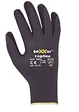 (12 Paar) teXXor Handschuhe Nylon-Strickhandschuhe NITRIL BESCHICHTET 12 x grau/schwarz XXL/11