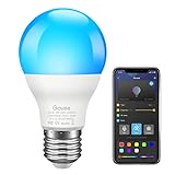 Govee Smart LED Lampe A19 E27 7W Dimmbare RGBWW Glühbirne mit App-Steuerung via Bluetooth, Warmweiß (2700K) Kaltweiß (6500K), Mehrfarbige L