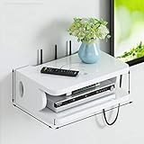 router aufbewahrungsbox Aufbewahrung Wand- Shelf Box Router WiFi Router Aufbewahrungsboxen, DVD Storage Rack Organizer Box for DVD-Player, Kabelbox, Satellit, Wii und Video-Zubehör WiFi-Router-Rack