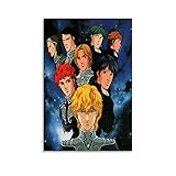 WOERWO Anime-Poster Ginga Eiyu Densetsu, Leinwandkunst, Poster und Wandkunst, Kunstdruck, moderne Familie, Schlafzimmer, Dekoration, Poster, 20 x 30