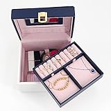 MUY Amazon Holzuhr Finishing Display Box mit Schloss Holzkiste Armband Halskette Schmuck Aufbewahrungsbox Andenkenbox