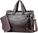 GHJL Aktentaschen Buisnesstasche Aus Weichem Leder Für Herren 14-Zoll-Laptoptasche, Klassische Umhängetasche Travel Messenger Duffle Bags Schulter (Color : C, Size : 14INCH)