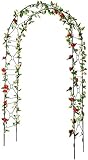 HSWYJJPFB Rosen Bogen Outdoor Pergola Arbor Rasen Hinterhof Arbor Elegante Hochzeits-Bogen-Party-Dekoration für Verschiedene Kletterpflanzen 0924(Color:Black;Size:110X38X240cm)