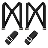 Tragegurte Umzug, 2 Personen Tragegurt, Mobelgurt, Transportgurt, Hebegurte für Waschmaschine, Klavier, Möbel, Schwere Gegenstände, 360kg Ready Lifter, Shoulder und Arm Kreuztragegurt (Schwarz)