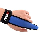 LIOOBO 3 Stücke Einfingerhandschuh Angeln Schutzhandschuh Fischer Casting Handschuh rutschfeste (rot, blau und schwarz)