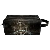 Make-up-Tasche, Tragbare Reise Kleine Kosmetiktaschen für Frauen Große Kapazität Tragbare Reißverschlusstasche Kulturbeutel Zusammenfassung fraktale physikalischer mathematischer R