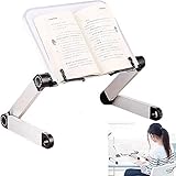 Multifunktionaler Laptoptisch Faltbarer, Höhe und Winkel Einstellbarer Notebookständer Lese Tisch Schreibtisch Faltbare Beine für Sofa, Bett, leichter B