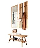 lifestyle4living Garderoben Set in Eiche, 4-teiliges Komplett Set mit viel S